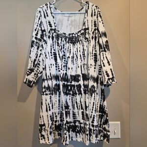 Woman Within Monochrome Tie-Dye Tunic